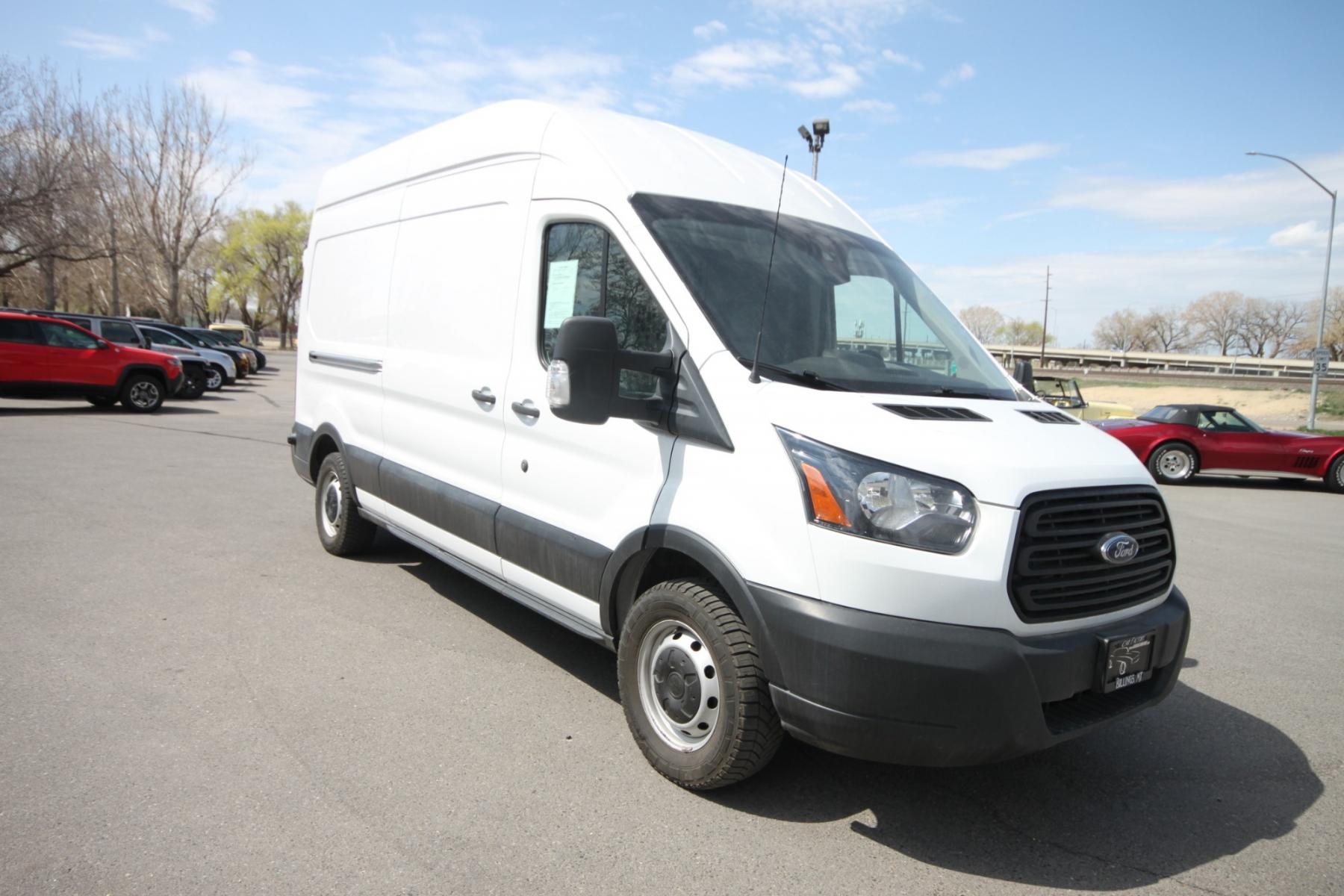 2019 White /Gray Ford Transit 250 250 Van High Roof w/Sliding Pass. 148-in. WB (1FTYR2XMXKK) with an 3.7L V6 DOHC 24V engine, 6A transmission, located at 4562 State Avenue, Billings, MT, 59101, (406) 896-9833, 45.769516, -108.526772 - Photo #1